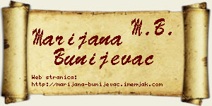 Marijana Bunijevac vizit kartica